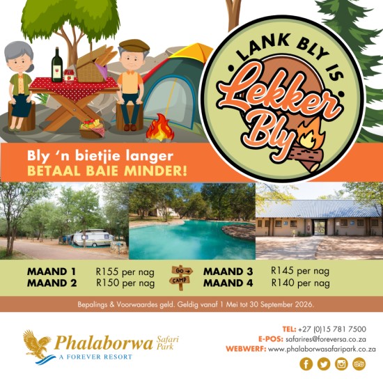 Lank Bly Is Lekker Bly